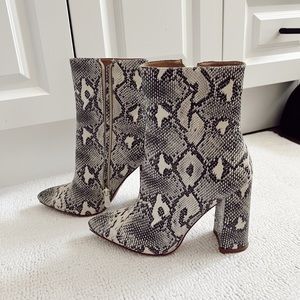 PLT Snakeskin Bootie